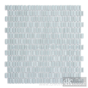 Full-Body Matte Blue Glass Mosaic Tiles